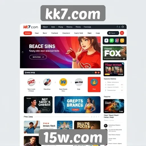 Análise da interface do usuário em kk7.com